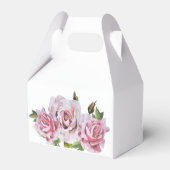 Skulpturale Rose auf einer Gable-Favor-Box Geschenkschachtel (Rückseite)
