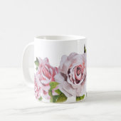 Skulpturale Rose auf einer klassischen Tasse (Vorderseite Links)