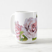 Skulpturale Rose auf einer klassischen Tasse (Vorderseite Links)