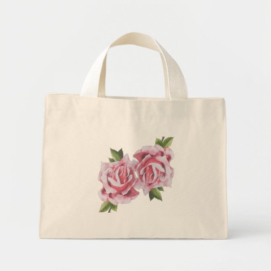 Skulpturale Rose auf einer kleinen Tasche (Vorne)