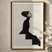 Skulpturale Silhouette: Monochrome High Fashion Poster