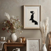 Skulpturale Silhouette: Monochrome High Fashion Poster