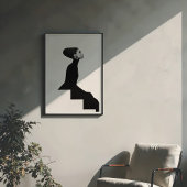 Skulpturale Silhouette: Monochrome High Fashion Poster