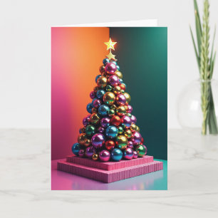Skulpturale Weihnachtsbaumkarte Karte