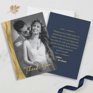 Skulpturale Wellen Danke Gold Navy Blau ID1312