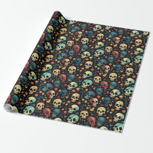 Skulpturen aus bloom Halloween Wrapping Paper Geschenkpapier