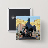 Skulpturen der Anichkov-Brücke in St. Petersburg Button (Vorne & Hinten)