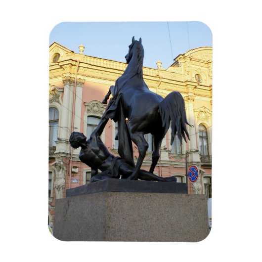 Skulpturen der Anichkov-Brücke in St. Petersburg Magnet (Vertikal)
