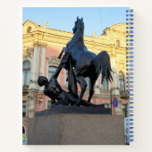 Skulpturen der Anichkov-Brücke in St. Petersburg Notizblock (Rückseite)