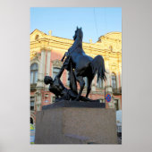 Skulpturen der Anichkov-Brücke in St. Petersburg Poster (Vorne)