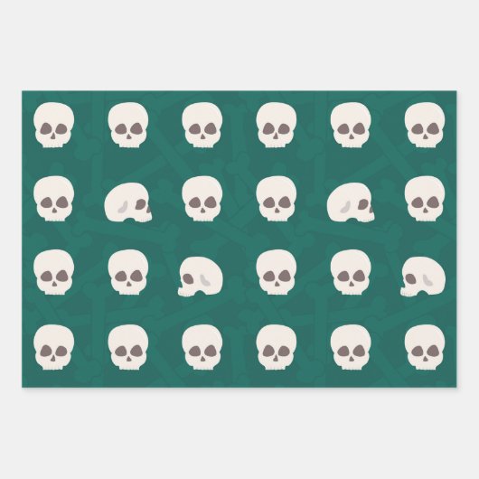 Skulpturen im Knochenhintergrund Geschenkpapier Set (Vorderseite 3)