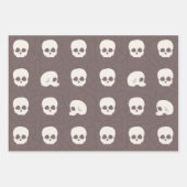 Skulpturen im Knochenhintergrund Geschenkpapier Set (Vorderseite)