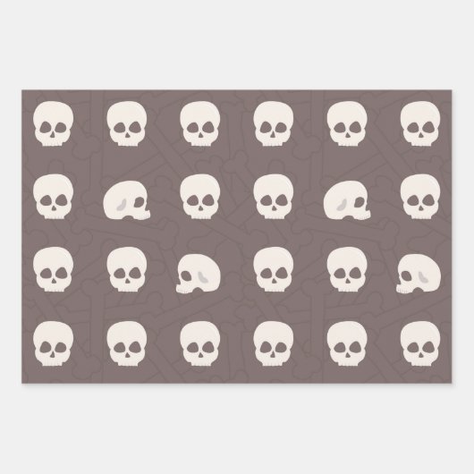 Skulpturen im Knochenhintergrund Geschenkpapier Set (Vorderseite)