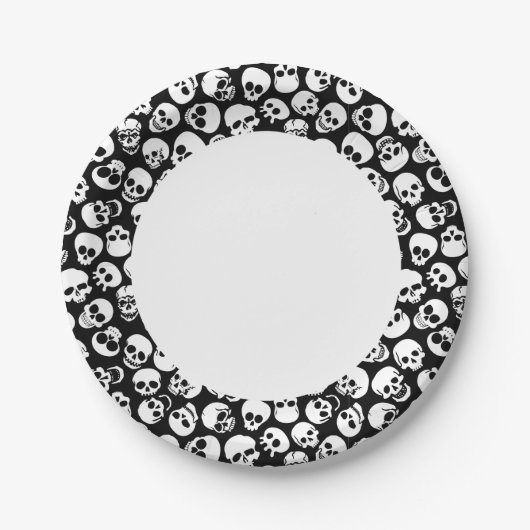 Skulpturen im Schwarzen Hintergrund Pappteller (Vorderseite)