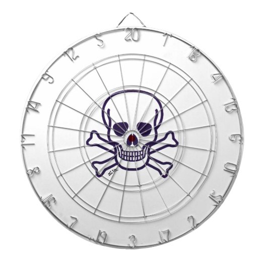 Skulpturen in Knochen, weiße Dartboard Dartscheibe (vorne)