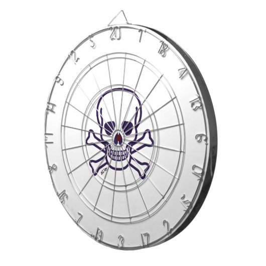 Skulpturen in Knochen, weiße Dartboard Dartscheibe (Vorderseite rechts)