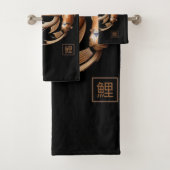 Skulpturen Kupfer Koi Handtuch Badhandtuch Set (Insitu)