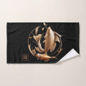 Skulpturen Kupfer Koi Handtuch Badhandtuch Set (Handtuch)