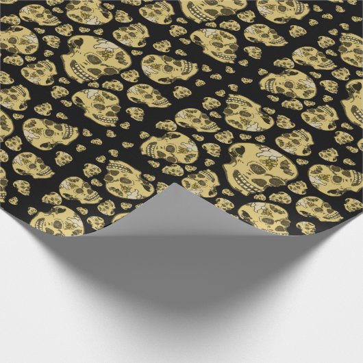 Skulpturen mit Bat Raven und Geistertattoos Geschenkpapier (Ecke)