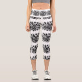 Skulpturen mit gotischen Knochen und blumengeschmü Capri Leggings (Vorderseite)