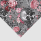 Skulpturen mit rosa Rosen auf grauem Grund Seidenpapier (Detail)