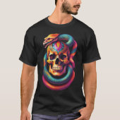 Skulpturen mit Schlangen oder Rose Farbkunstkollek T-Shirt (Vorderseite)