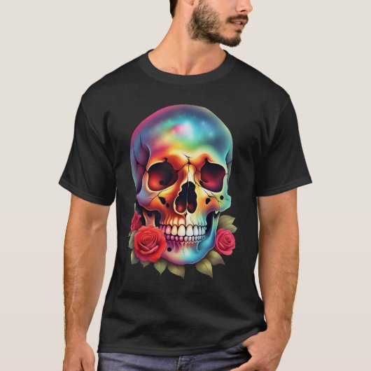 Skulpturen mit Schlangen oder Rose Farbkunstkollek T-Shirt (Vorderseite)