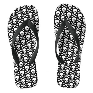 Skulpturen Schwarz-Weiß-Muster Badesandalen