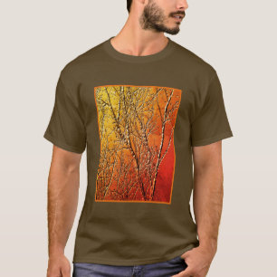Skulpturen Textur Aussehen bare Baumzweige Kunst T-Shirt