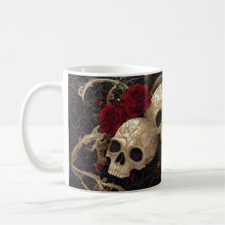 Skulpturen und rote Rosen Design Kaffeetasse