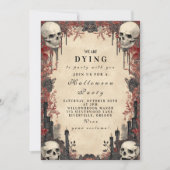 Skulpturen unter Rose Spuk Feier Einladung (Vorderseite)