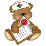 Skulpturen von Nurse Bären Freistehende Fotoskulptur<br><div class="desc">Entwurf von Cheryl Seslar unter www.digiwebstudio.com</div>