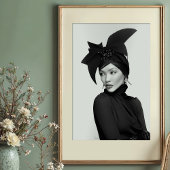 Skulpturenbogen: einfarbige Avantgarde-Mode Poster