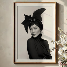 Skulpturenbogen: einfarbige Avantgarde-Mode Poster