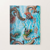 Skulpturendrachen Singapur . Puzzle (Vertikal)