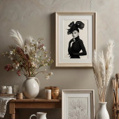 Skulpturendrama: Monochromes Avantgarde-Portrait Poster