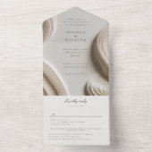 Skulpturenfluss in einer Hochzeitsreise All In One Einladung (Innen Boden)