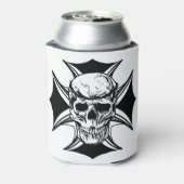 Skulpturenkralle Cross Goth Biker Art Dosenkühler (Kanne Rückseite)