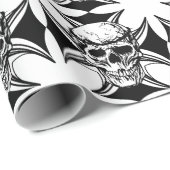 Skulpturenkralle Cross Goth Biker Art Geschenkpapier (Rolleneckpunkt)