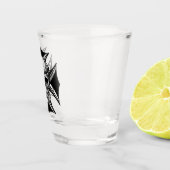 Skulpturenkralle Cross Goth Biker Art Schnapsglas (Rechts)