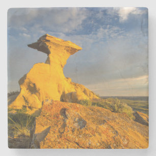 Skulpturierte Badlands-Formation im Short Grass Steinuntersetzer
