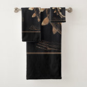 Skulpturierte Kupfer Metal Koi Swirl Badhandtuch Set (Insitu)