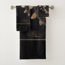 Skulpturierte Kupfer Metal Koi Swirl