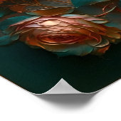 Skulpturierte Rose Poster (Ecke)