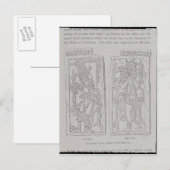 Skulpturierte Steine aus dem 'Tempel der Postkarte (Vorne/Hinten)