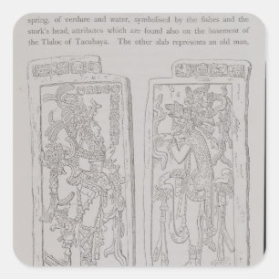 Skulpturierte Steine aus dem 'Tempel der Quadratischer Aufkleber