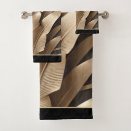 Skulpturiertes Set aus Bananenblättern