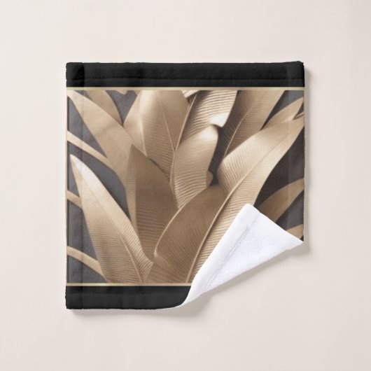 Skulpturiertes Set aus Bananenblättern (Waschlappen)