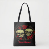 Skulpturrote Blume Halloween Tasche (Vorderseite)