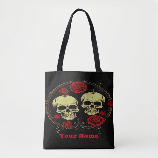 Skulpturrote Blume Halloween Tasche (Vorderseite)
